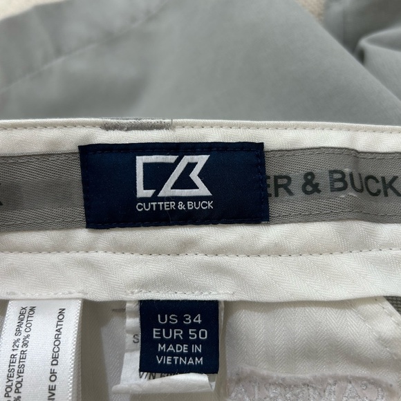 Cutter & Buck Light Gray Flat Front Shorts Men’s Size 34 Casual Lightweight - Picture 4 of 7